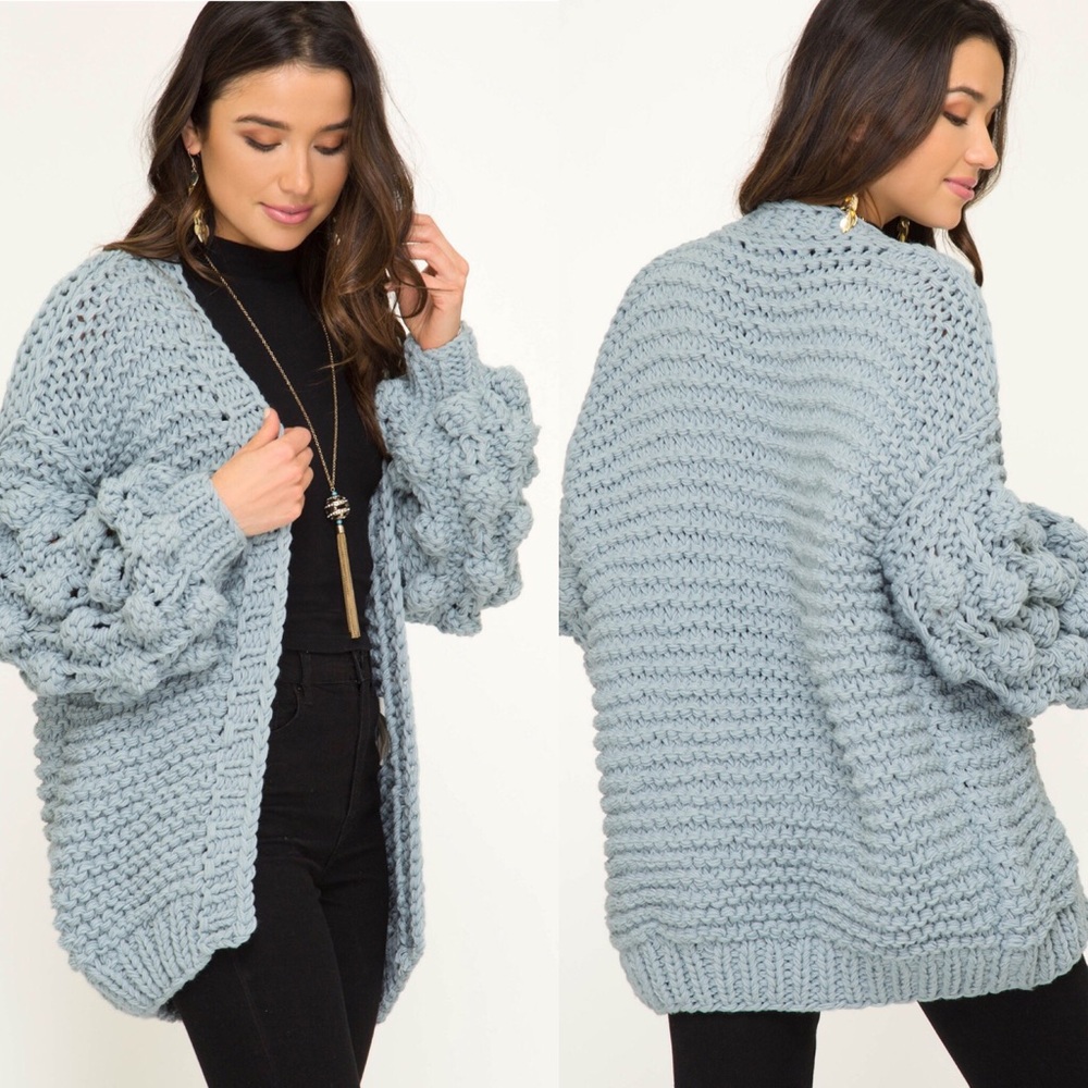 Chunky threads sweater cardigan